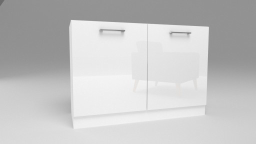 Kuchová skrinka 2 spodné dvere 90 cm predný lesk podstavec