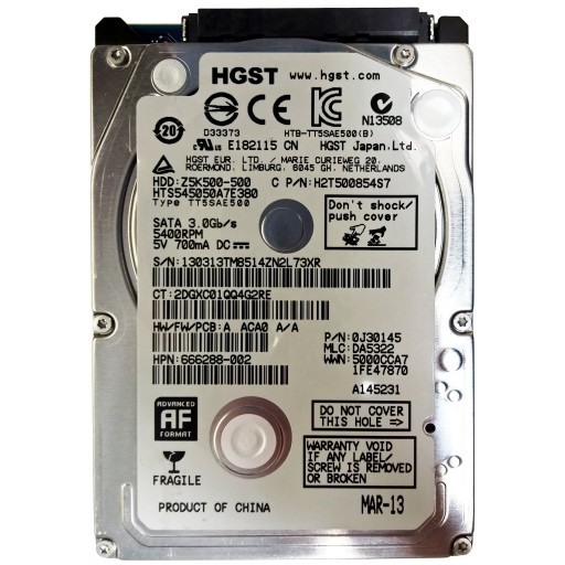 HGST HTS545050A7E380 | PN : 0J30145 | darca NsQ