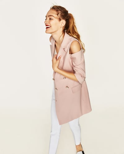 Pudrowa Sukienka O Kroju Marynarki Zara 34xs Nude Pudrowa Sukienka O Kroju Marynarki Zara 34xs Nude