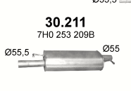 ЦЕНТРАЛЬНЫЙ ГЛУШИТЕЛЬ VW TRANSPORTER V 30.211