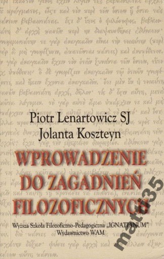 Zdjęcie oferty: Wprowadzenie do zagadnień filozoficznych Lenartowicz, Koszteyn