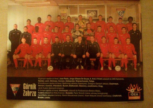 Zdjęcie oferty: Liga polska Plakat - GÓRNIK ZABRZE wiosna 2005