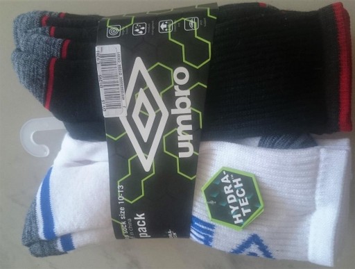 Zdjęcie oferty: UMBRO SZEŚCIOPAK ROZMIAR 39-46 RWB skarpety USA