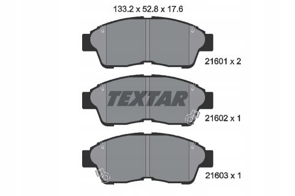 TEXTAR PADS BRAKE FRONT TOYOTA CARINA E 9 2- photo 2 - milautoparts-fr.ukrlive.com