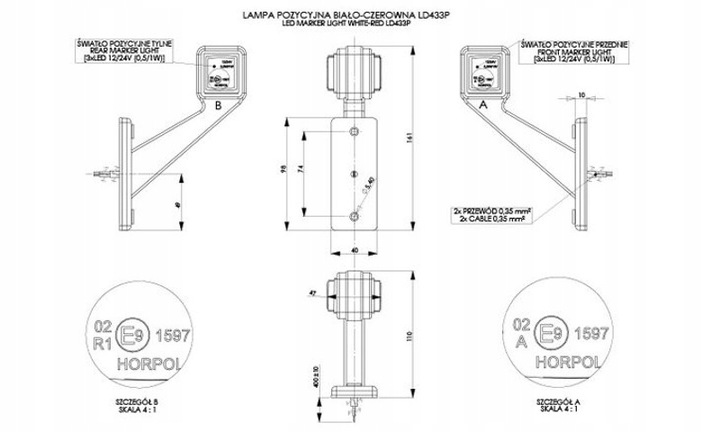 LAMP SIDELIGHT LED WYSIEGNIK RIGHT photo 2 - milautoparts-fr.ukrlive.com