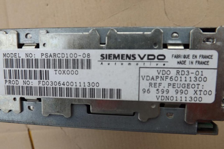 RADIO CD SIEMENS VDO - PEUGEOT 206 207 307 photo 3 - milautoparts-fr.ukrlive.com