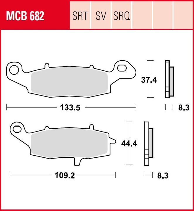 SET PADS HAMULCOWYCH, BRAKES TARCZOWE TRW MCB682 photo 1 - milautoparts-fr.ukrlive.com