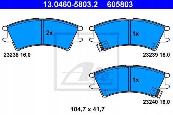 SABOTS DE FREIN ATE AVANT - HYUNDAI ATOS photo 2 - milautoparts-fr.ukrlive.com