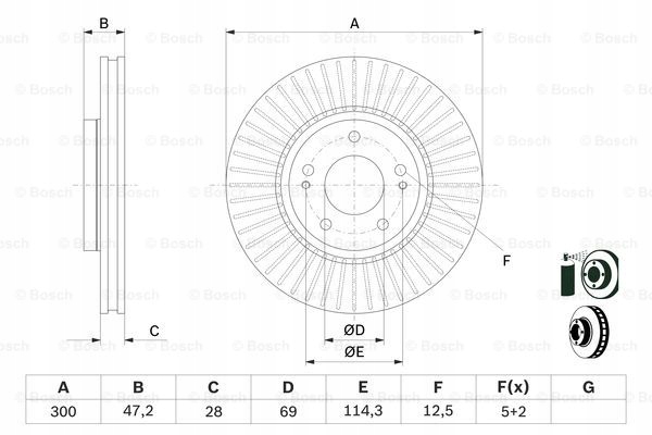 DISQUES SABOTS DE FREIN BOSCH AVANT - HYUNDAI IX35 photo 2 - milautoparts-fr.ukrlive.com