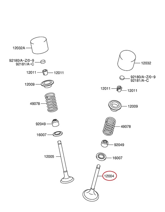 VALVE INTAKE KAWASAKI KXF 250 ORIGINAL VAT INVOICE photo 2 - milautoparts-fr.ukrlive.com