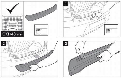 FACING, PANEL PROTECTIVE ON BUMPER CITROEN C3 PICASSO 09- photo 5 - milautoparts.fr