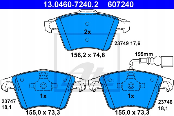 DISCS PADS ATE FRONT - VW TRANSPORTER V 333MM photo 3 - milautoparts-fr.ukrlive.com