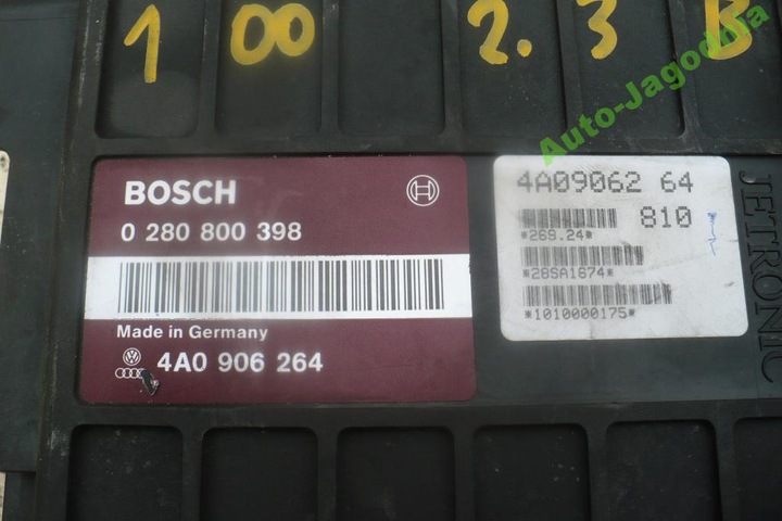 ORDINATEUR BLOC DE CONTRÔLE AUDI 100 2.3 @ 0280800398 4A0906264 photo 2 - milautoparts-fr.ukrlive.com