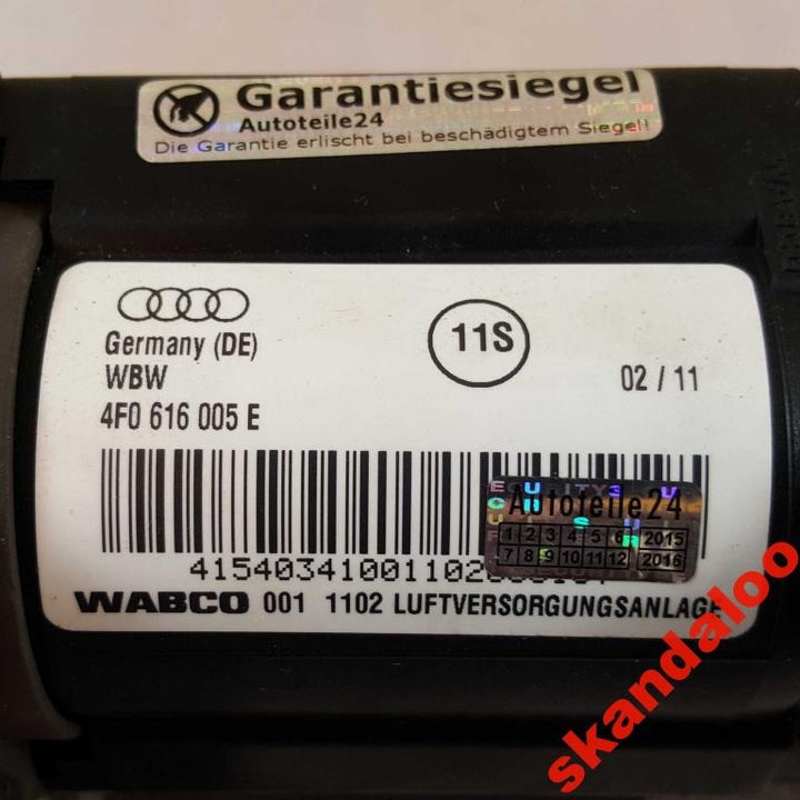 AUDI A6 C6 COMPRESSEUR SUSPENSIONS 4F0616005F photo 6 - milautoparts-fr.ukrlive.com