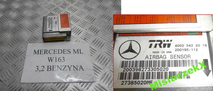 SENSEUR COUSSINS MERCEDES ML W163 3,2I photo 2 - milautoparts-fr.ukrlive.com