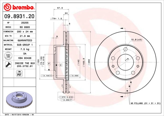 DISCS I PADS BREMBO FRONT CITROEN JUMPER III photo 2 - milautoparts-fr.ukrlive.com