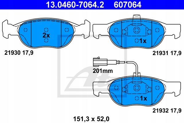 SABOTS DE FREIN ATE AVANT - FIAT BRAVA DISQUES INTEGRAL photo 2 - milautoparts-fr.ukrlive.com