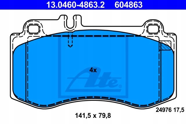 2× ATE 24.0132-0168.1 DISQUE DE FREIN + ATE SABOTS DE FREIN FREINS DB P. C218/X218/W212 3,0-5,5 09 photo 3 - milautoparts-fr.ukrlive.com