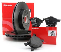 2× DISC BRAKE FRONT FORD FOCUS II 04- VOLVO C30 C70 + PADS BRAKE FRONT BREMBO P24061 FORD photo 1 - milautoparts-fr.ukrlive.com