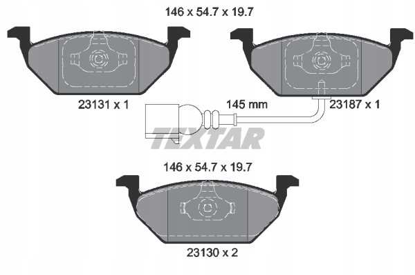 DISQUES SABOTS DE FREIN TEXTAR AVANT - VW BORA GOLF IV 280MM photo 3 - milautoparts-fr.ukrlive.com