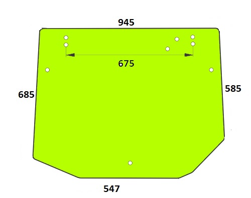 GLASS REAR NEW HOLLAND T3010 T3020 T3030 TCE 40 . photo 2 - milautoparts-fr.ukrlive.com