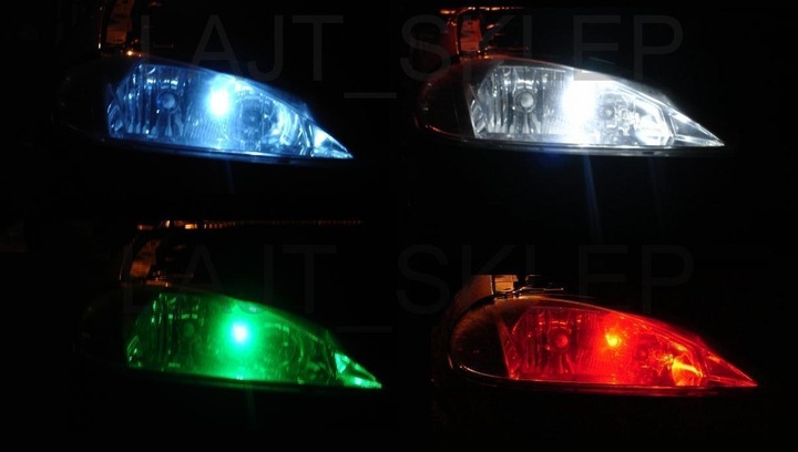 LED DIODA 4 X LED W5W T10 POSTOJOWKA LED 5 COLOR photo 1 - milautoparts-fr.ukrlive.com