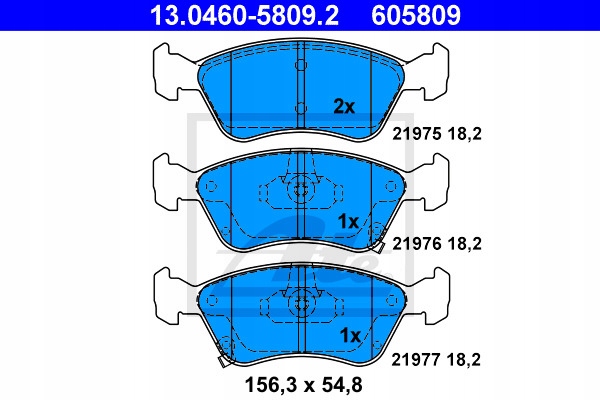 SABOTS DE FREIN ATE AVANT - TOYOTA AVENSIS T22 photo 2 - milautoparts-fr.ukrlive.com