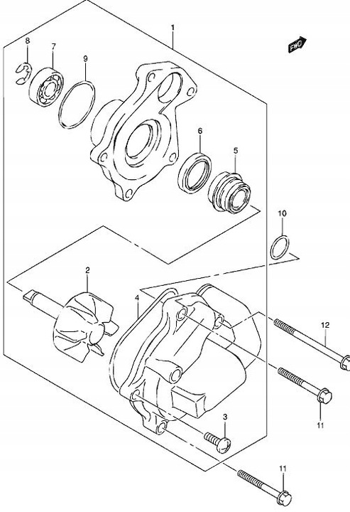 ÉTANCHÉITÉ DE POMPE EAUX BURGMAN BANDIT GSX-R GSX photo 2 - milautoparts-fr.ukrlive.com