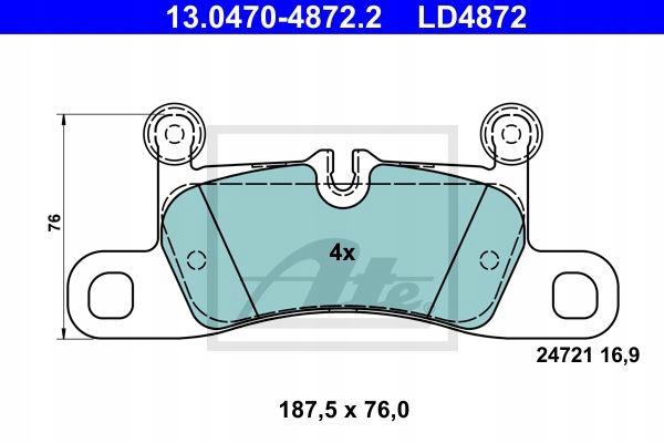 ATE CERAMIC PADS REAR PORSCHE 911 991 CARRERA 3.4 photo 2 - milautoparts-fr.ukrlive.com