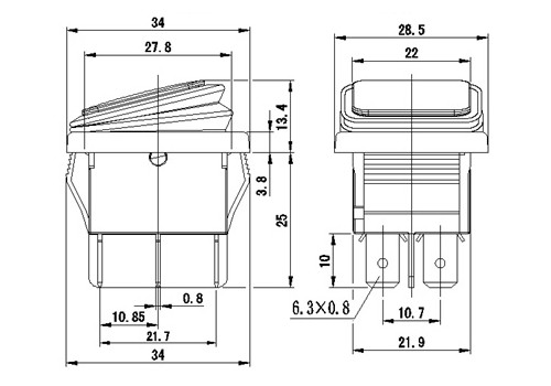 INTERRUPTEUR INTERRUPTEUR HERMETYCZNY AVEC ÉCLAIRAGE 12V photo 2 - milautoparts-fr.ukrlive.com