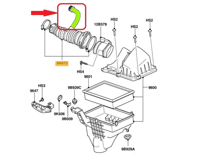 TUYAU DE FILTRE D'AIR FORD FOCUS MK2 C-MAX 1336611 photo 9 - milautoparts-fr.ukrlive.com