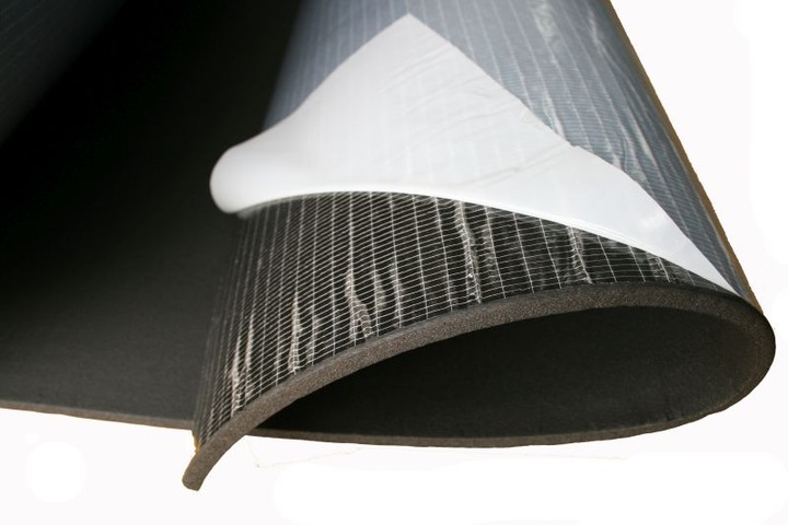 Звукоизолирующий поролоновый коврик каучуковый с клеем 10mm
