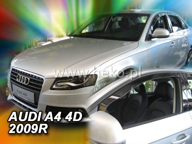 SIDE-WINDOW DEFLECTORS HEKO AUDI A4 B8 09-15 4D SEDAN FRONT+REAR photo 2 - milautoparts-fr.ukrlive.com