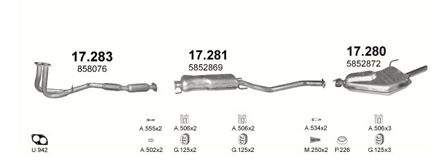 POT D'ÉCHAPEMENT FINAL OPEL VECTRA B 17.280 photo 6 - milautoparts-fr.ukrlive.com