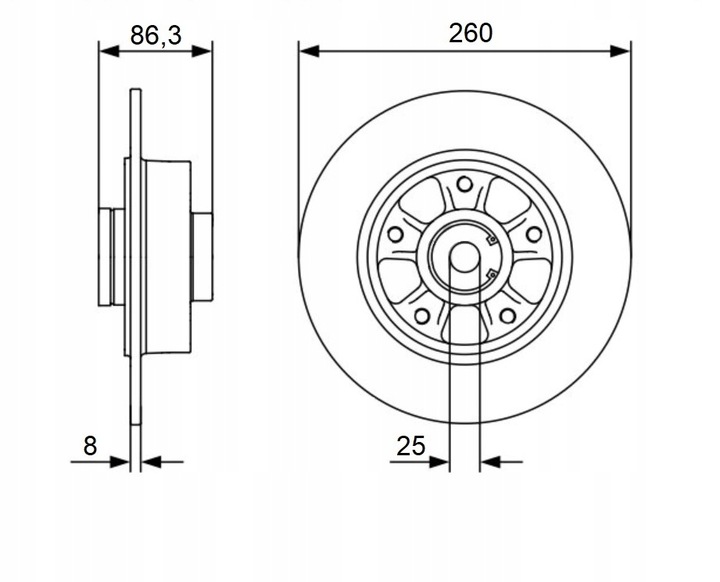 DISCS MIKODA 1771L GT BEARING +ABS RENAULT MEGANE III REAR photo 2 - milautoparts-fr.ukrlive.com