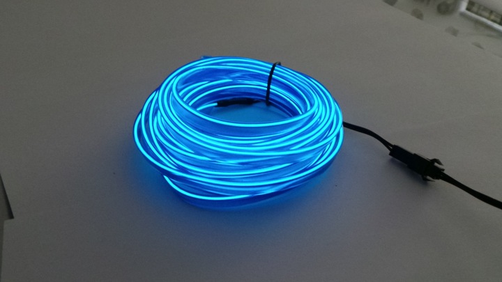 FIBER-OPTIC CORD BLUE EL WIRE AMBIENT BELT LED 5M photo 2 - milautoparts-fr.ukrlive.com