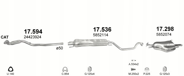 POT D'ÉCHAPEMENT CENTRAL OPEL ZAFIRA 1,6-2,2 16V photo 3 - milautoparts-fr.ukrlive.com