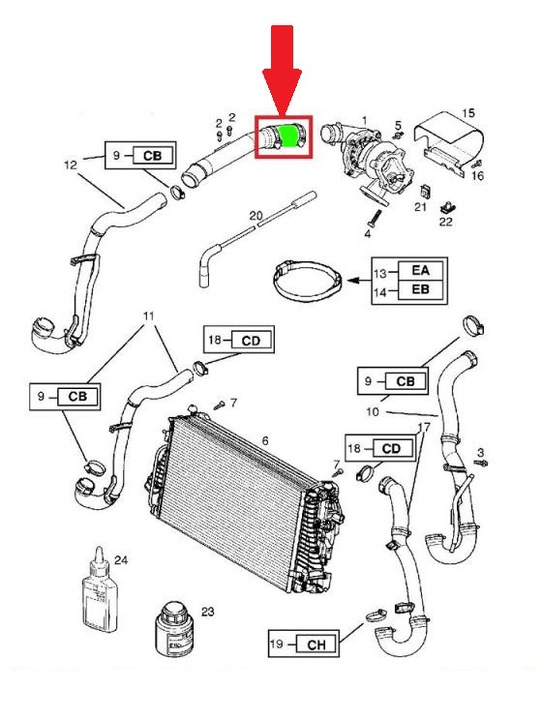 TUYAU DE RADIATEUR OPEL SIGNUM VECTRA C 24415007 photo 7 - milautoparts-fr.ukrlive.com