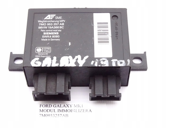 FORD GALAXY MK1 MODULE IMMOBILIZERA 7M0953257AB photo 3 - milautoparts-fr.ukrlive.com