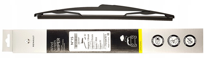 WIPER WIPER BLADES RENAULT WITH 7701047871 REAR 350 MM photo 1 - milautoparts-fr.ukrlive.com