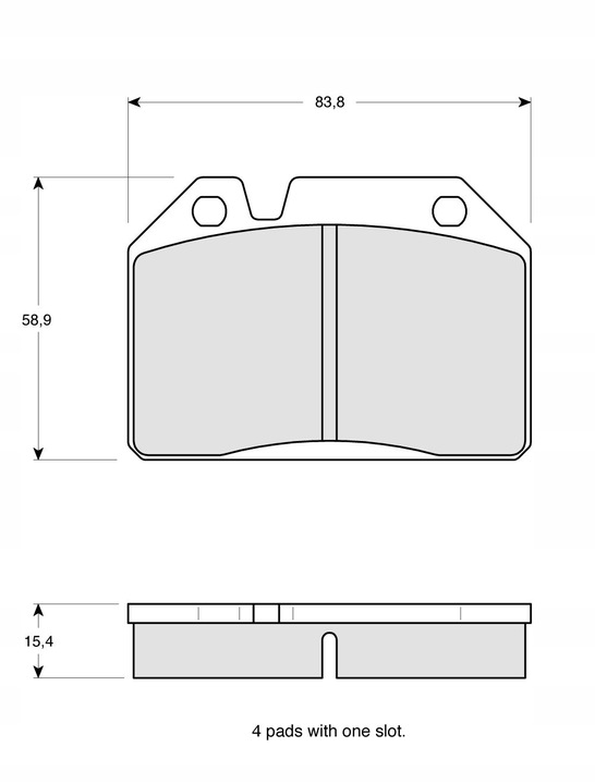 TRW PADS FRONT PEUGEOT 204 304 1965-77 photo 2 - milautoparts-fr.ukrlive.com