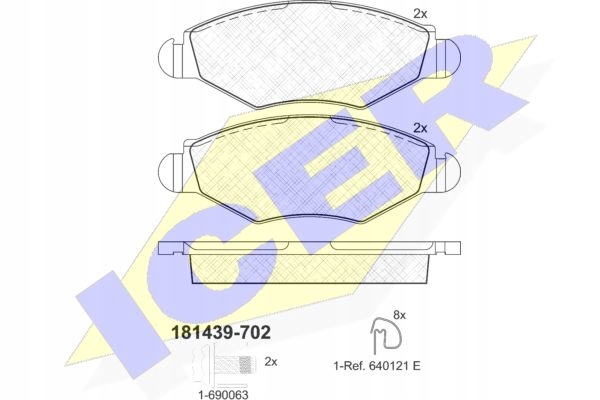 ICER 181439-702 SET PADS HAMULCOWYCH, BRAKES TARCZOWE photo 3 - milautoparts-fr.ukrlive.com