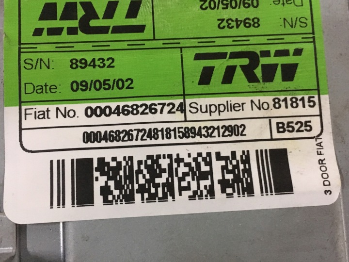 FIAT STILO SUPPORT ÉLECTRIQUE 46826724 81815