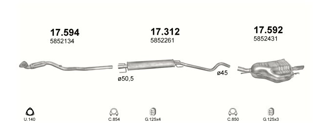 TUYAU OPEL ASTRA ZAFIRA 17.594 photo 5 - milautoparts-fr.ukrlive.com