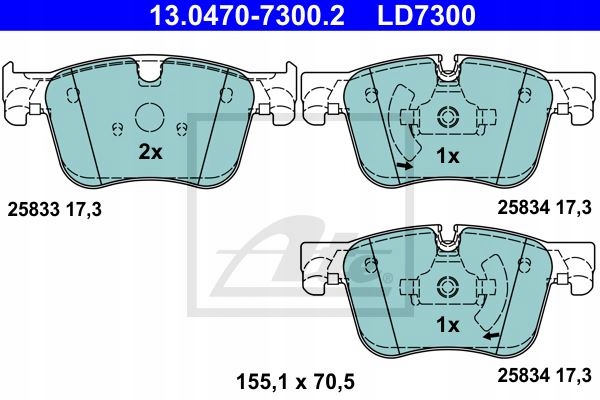 ATE PADS FRONT C4 PICASSO 4 GRAND PICASSO 2 13- photo 3 - milautoparts-fr.ukrlive.com