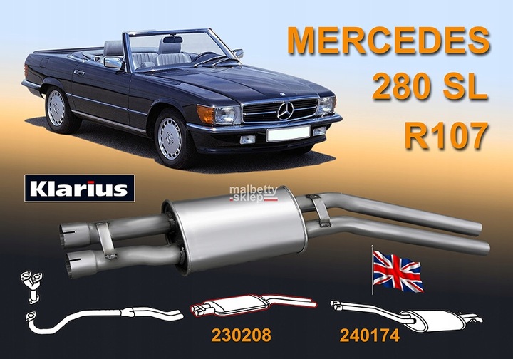 SILENCER CENTRAL MERCEDES 280 350 450 SL R107 W116 photo 2 - milautoparts-fr.ukrlive.com