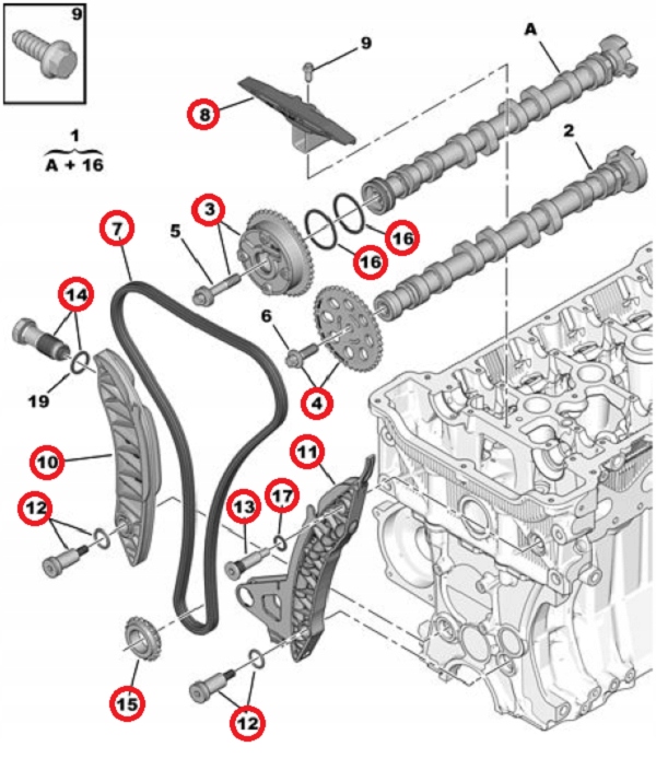 PIGNON DE DISTRIBUTION PEUGEOT 207 208 308 508 RCZ 1.6 THP VTI AVEC photo 2 - milautoparts-fr.ukrlive.com