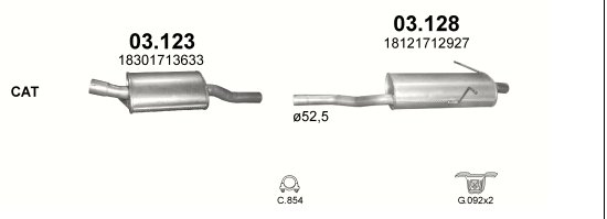 POLMO SILENCER END BMW E46 1.9 SEDAN COUPE 98 photo 11 - milautoparts-fr.ukrlive.com