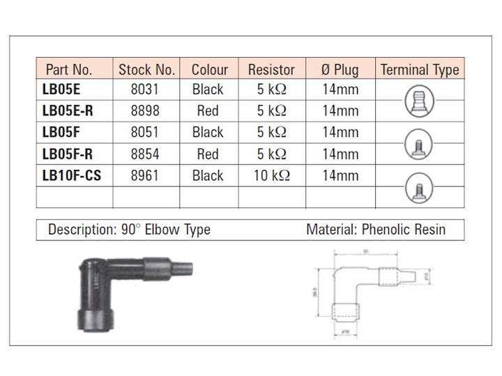 TUYAU BOUGIES EMBRAYAGE LB05F NOIR 5 OHM 14MM M4 90° APRILLA BMW HONDA photo 5 - milautoparts-fr.ukrlive.com