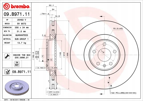 BREMBO DISQUES AVANT AUDI A8 D4 4H 10- 356MM CRACOVIE photo 2 - milautoparts-fr.ukrlive.com